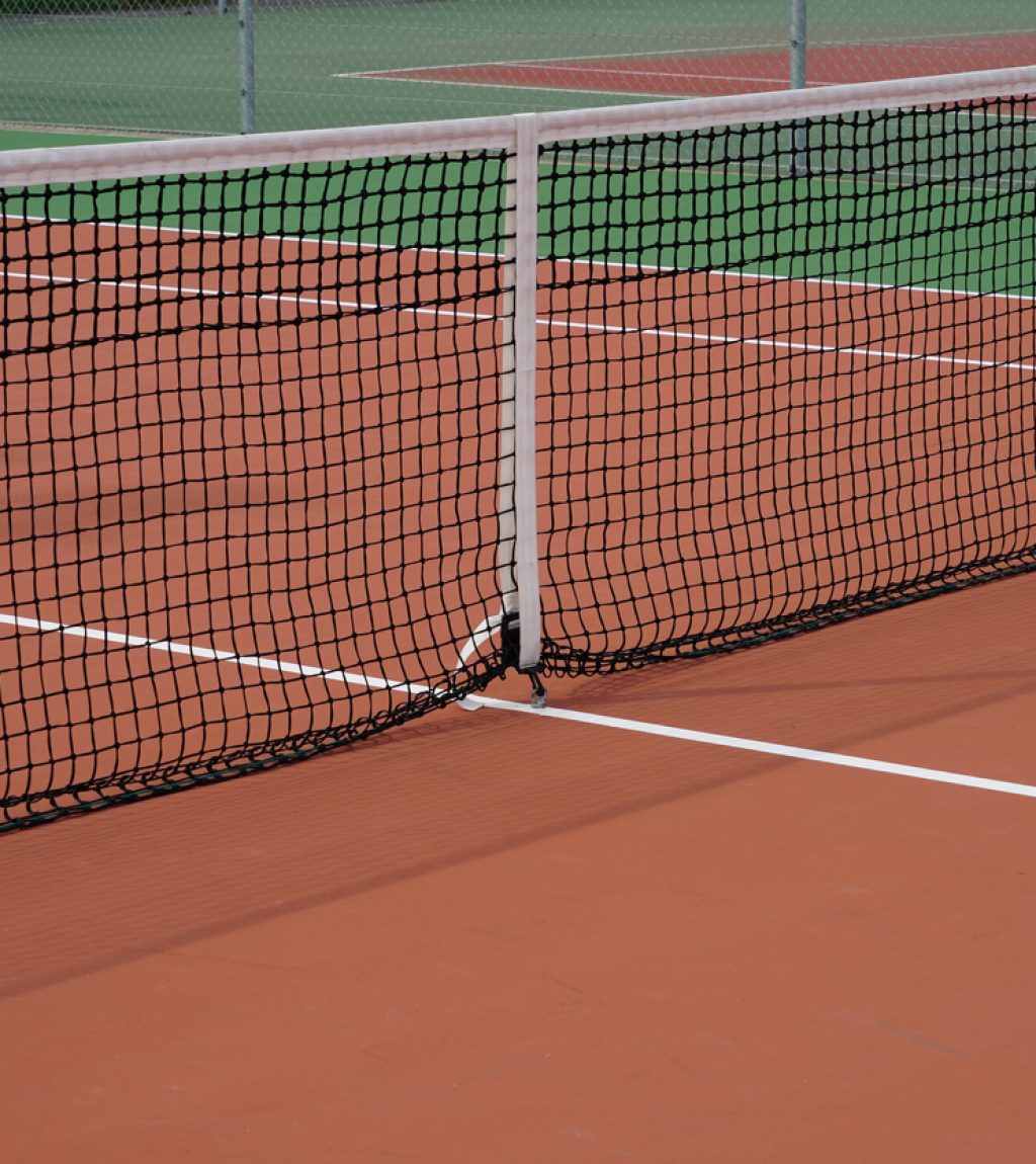 Central net of a tennis court